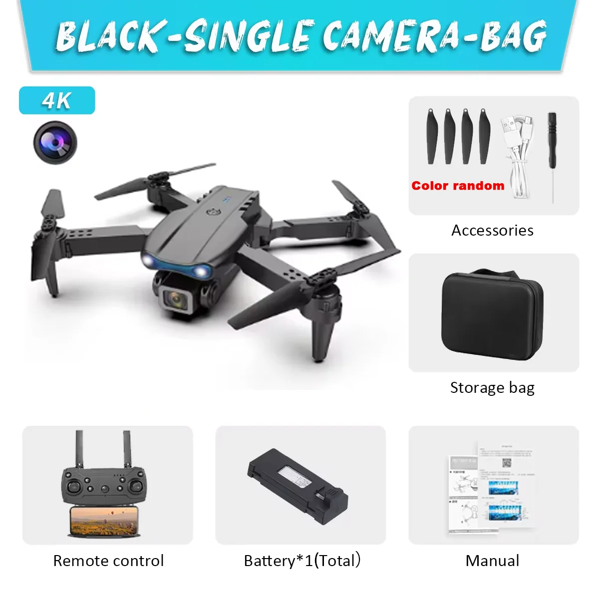 Eachine Drone E58 - デュアルカメラ搭載 E99Pro HDドローン WiFi FPV 障害物回避機能付き