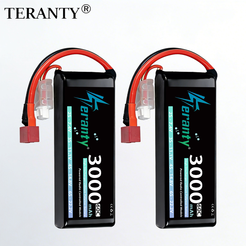 Drone Battery 3S - TERANTY 2S 3000mAhリポバッテリー 7.4V 60C 7.6V