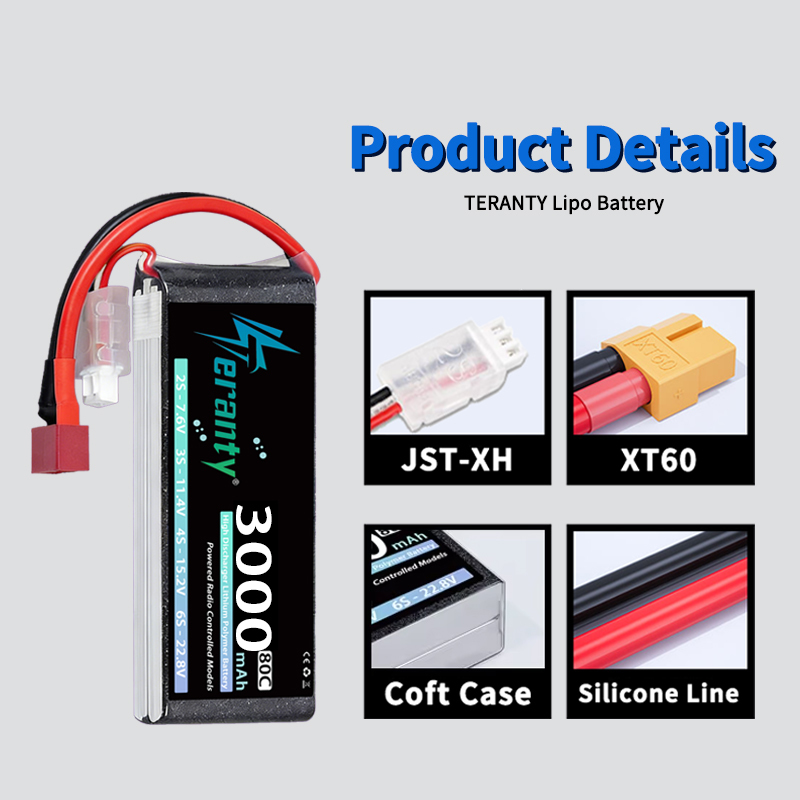 TERANTY 2S 3000mAhリポバッテリー 7.4V - Drone Battery 3S のレビューと価格