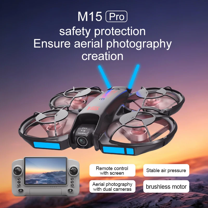 2026年型 新しいM15 FPVドローン。画面付き、ブラシ - Drone Battery Case のレビューと価格