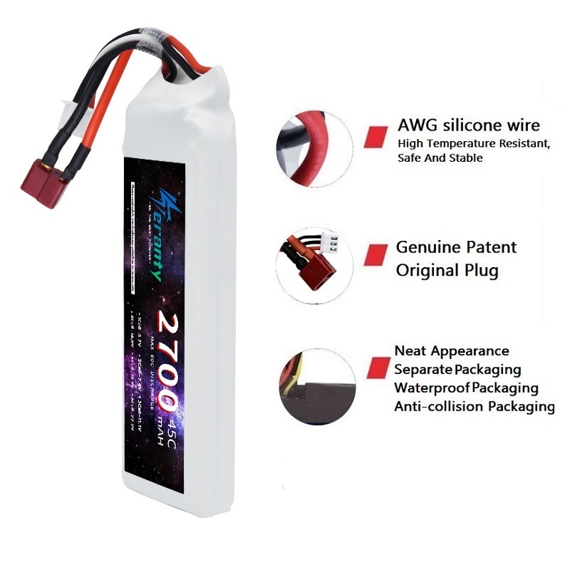 Tプラグ付きLiPoバッテリー、rc、fpv、飛行機、ヘリコ - Drone Battery 3S のレビューと価格