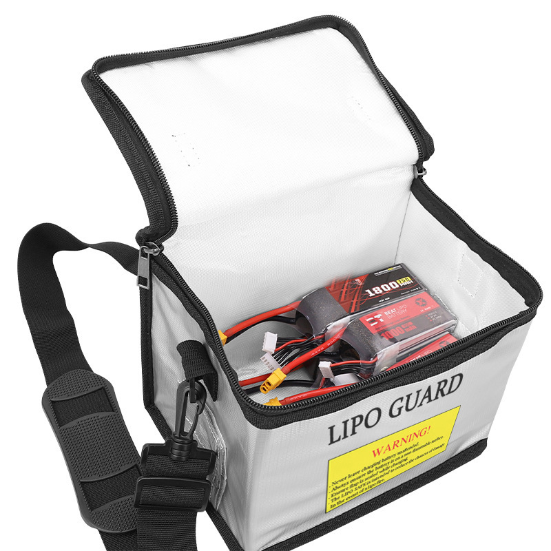 リポバッテリー安全バッグポータブル防爆耐火収納袋安全ガード付 - Drone Battery Case のレビューと価格