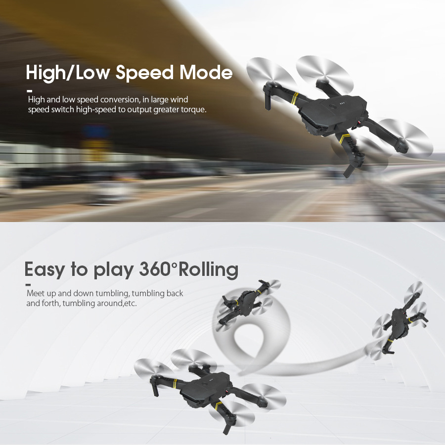プロフェッショナル航空写真デュアルカメラ,e88,e58,4 - Eachine Drone E58 のレビューと価格